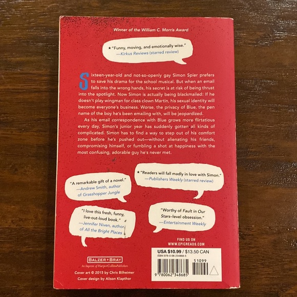 Simon vs. the Homo Sapiens Agenda a novel by Becky Albertalli - Picture 2 of 3